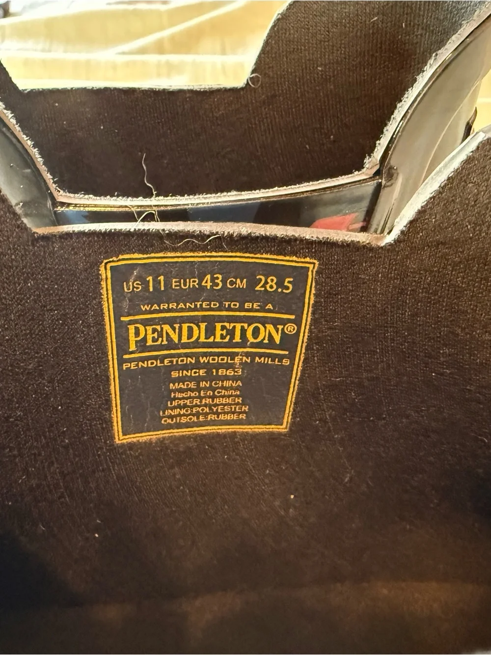 Pendleton Black Gloss Chelsea-Style Women’s or Men’s Rain Boots